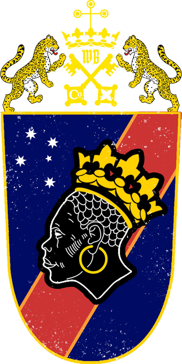 W.I.S.E and Black The shield and crest with The Moor's Head Symbol