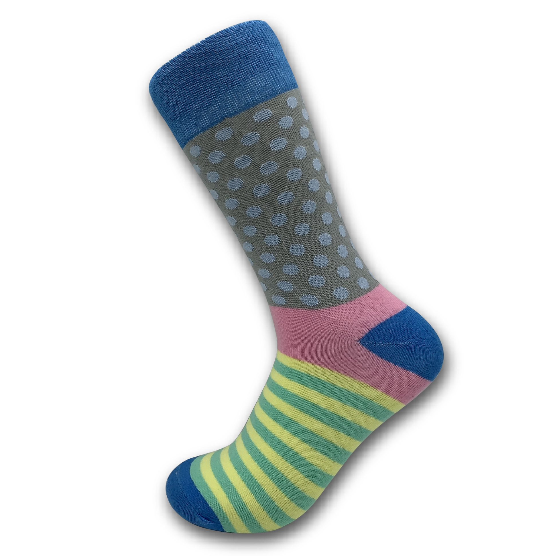 Yellow Stripes and Spot Socks