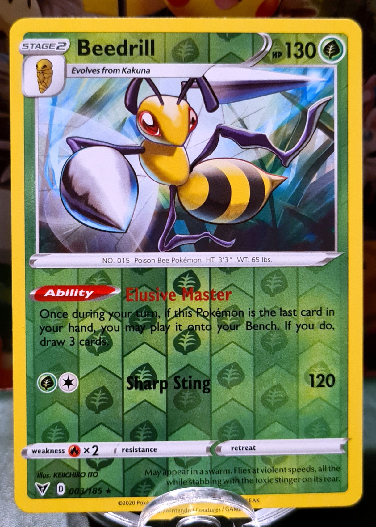 Beedrill Rare Reverse Holo 3/185