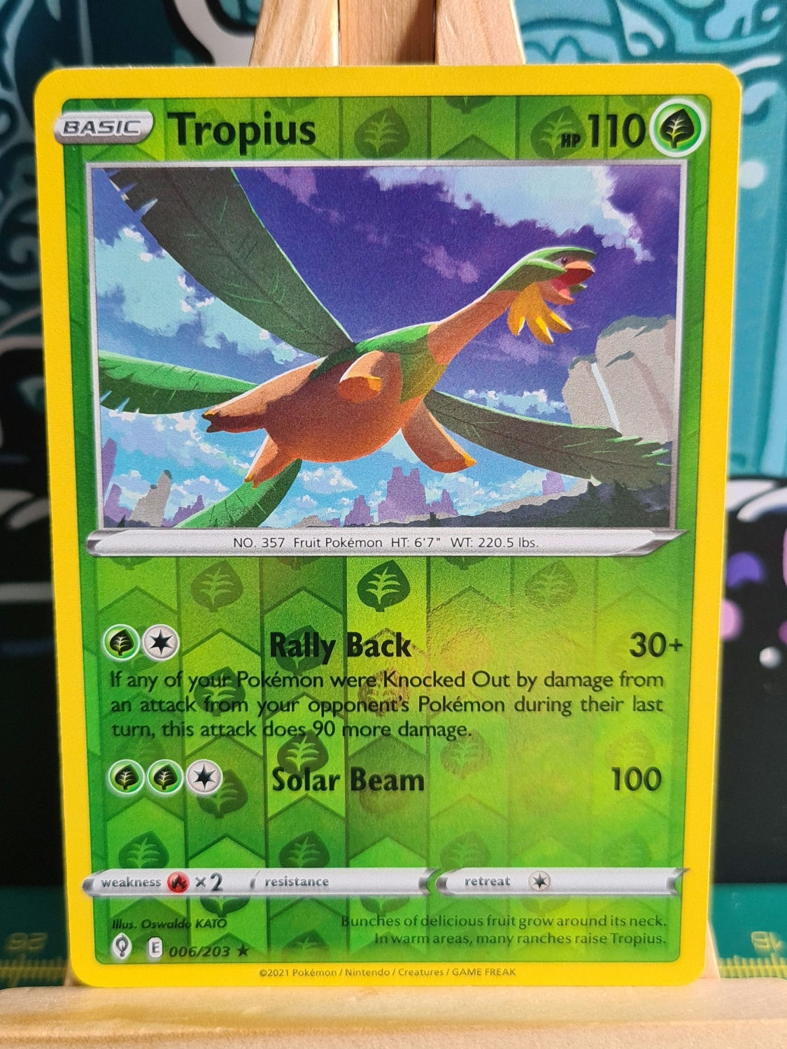 Tropius Rare Reverse Holo 6/203- Evolving Skies