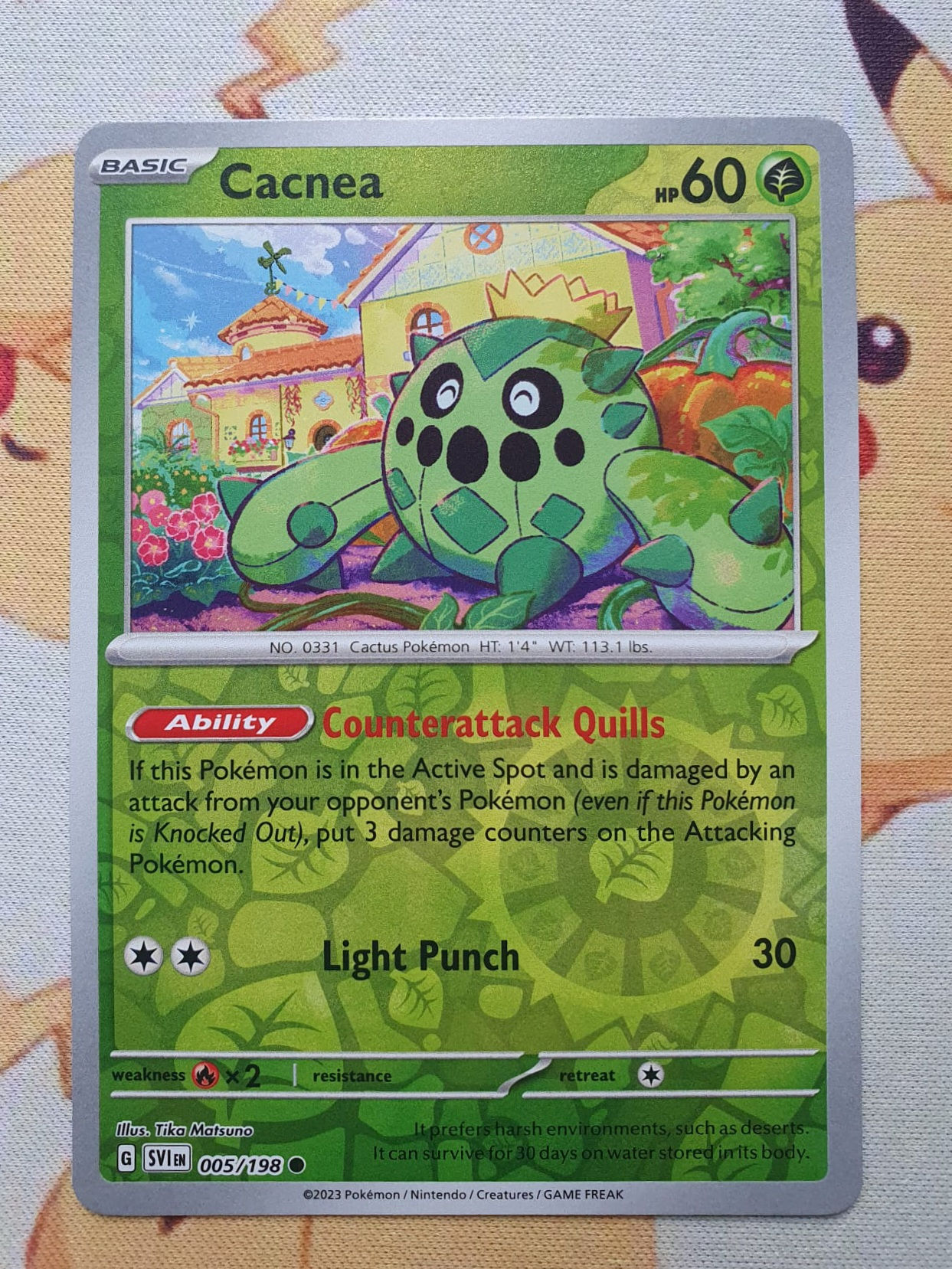 Cacnea Common Reverse Holo 005/198 Scarlet and Violet