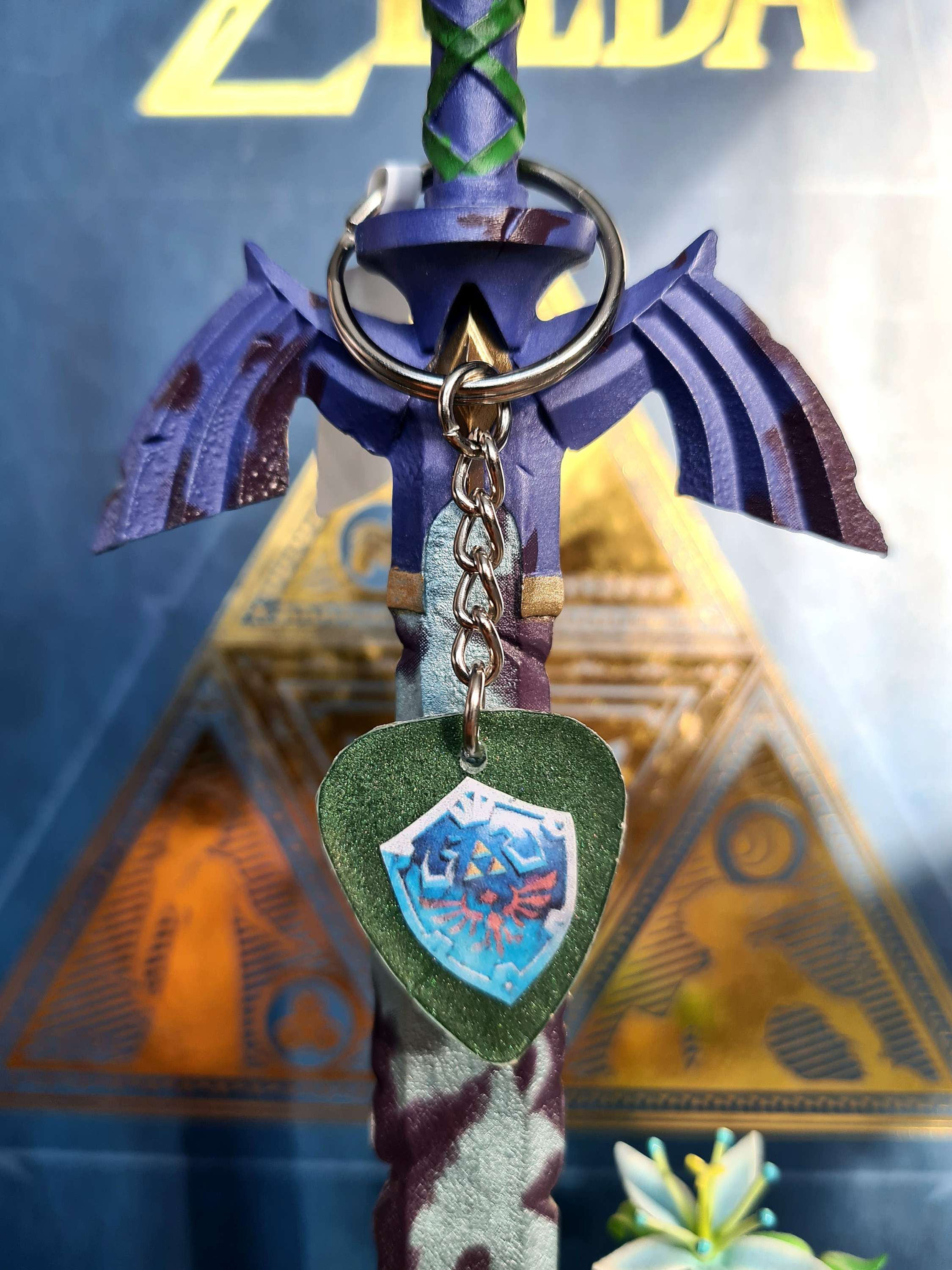 Zelda Hylian Shield Plectrum Keychain