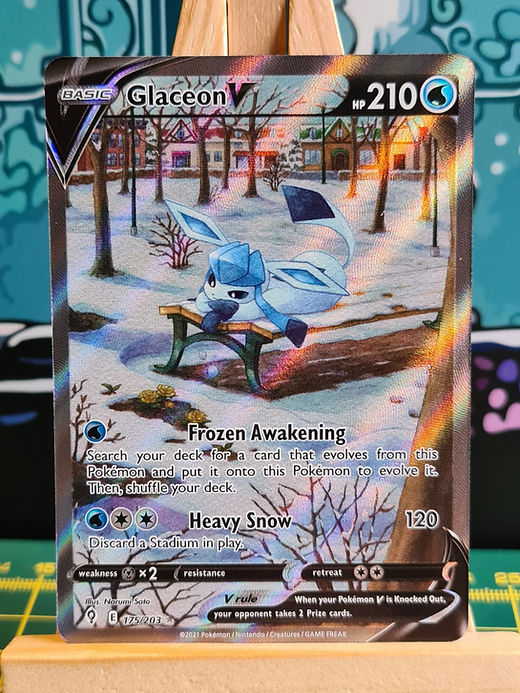 Glaceon V Rare Alt Art 175/203- Evolving Skies | Poison Storm Glaceon V Rare Alt Art 175/203- Evolving Skies | Poison Storm