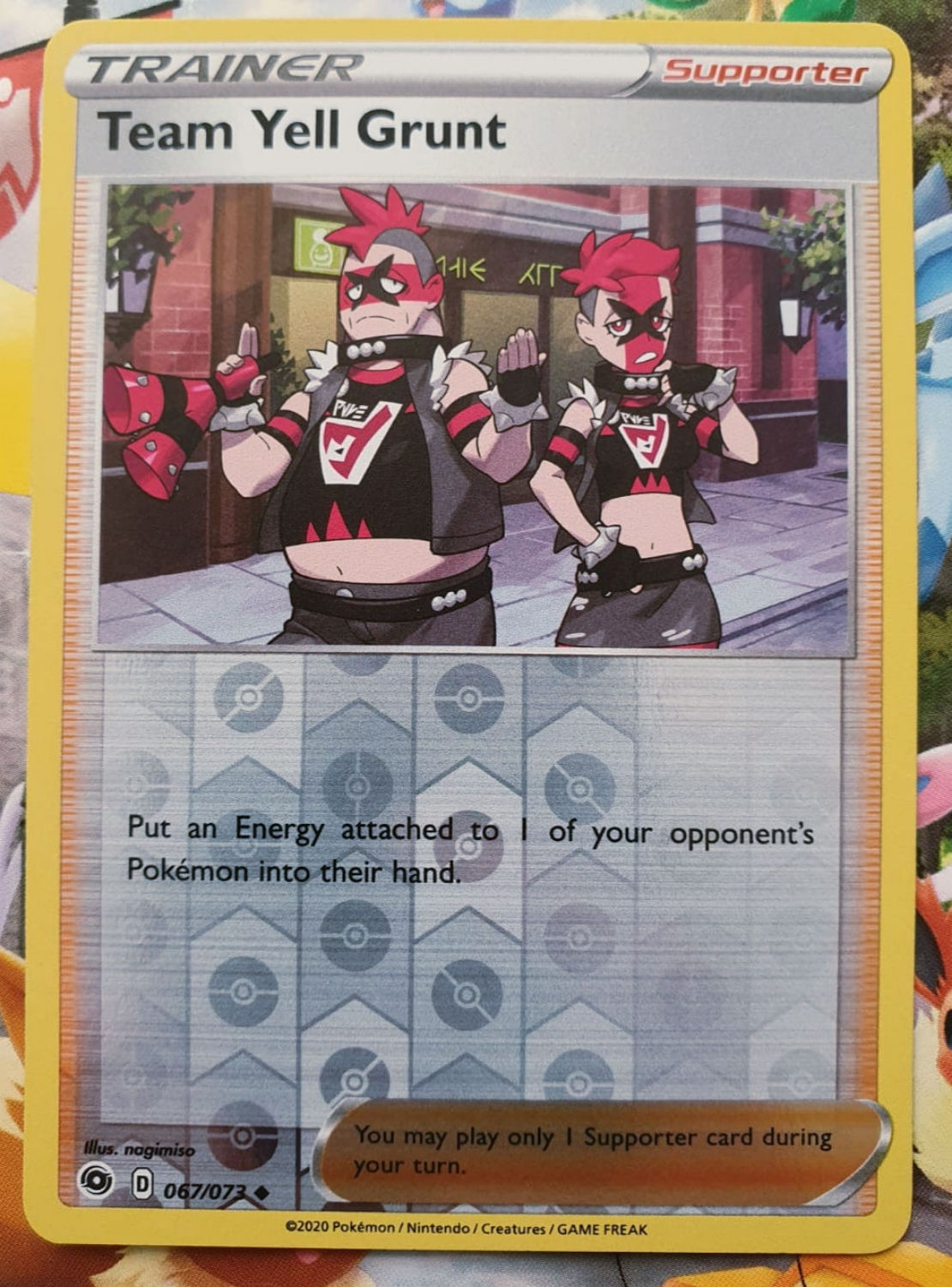 Team Yell Grunt Uncommon Reverse Holo 67/73 - Champion's Path