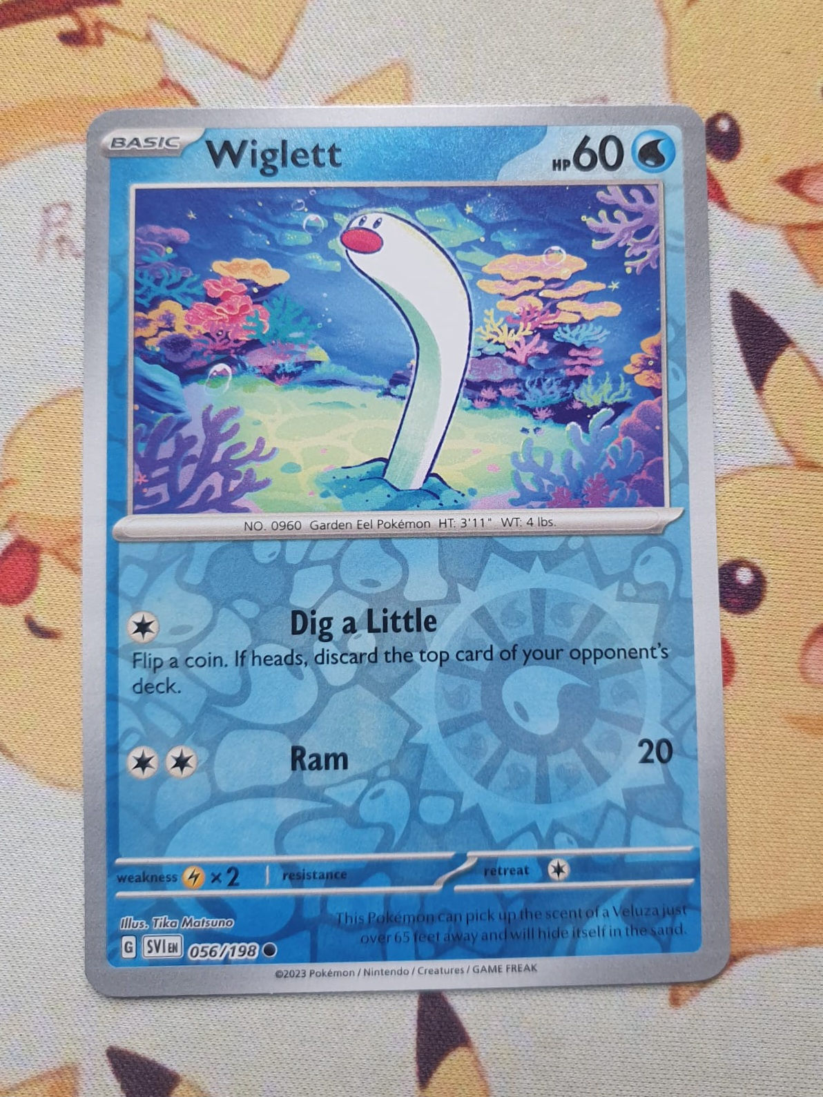 Wiglett Common Reverse Holo 056/198 Scarlet and Violet
