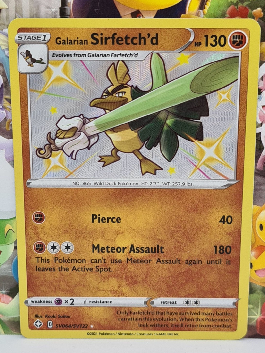 Galarian Sirfetch'd Rare Shiny Variant SV64 - Shining Fates