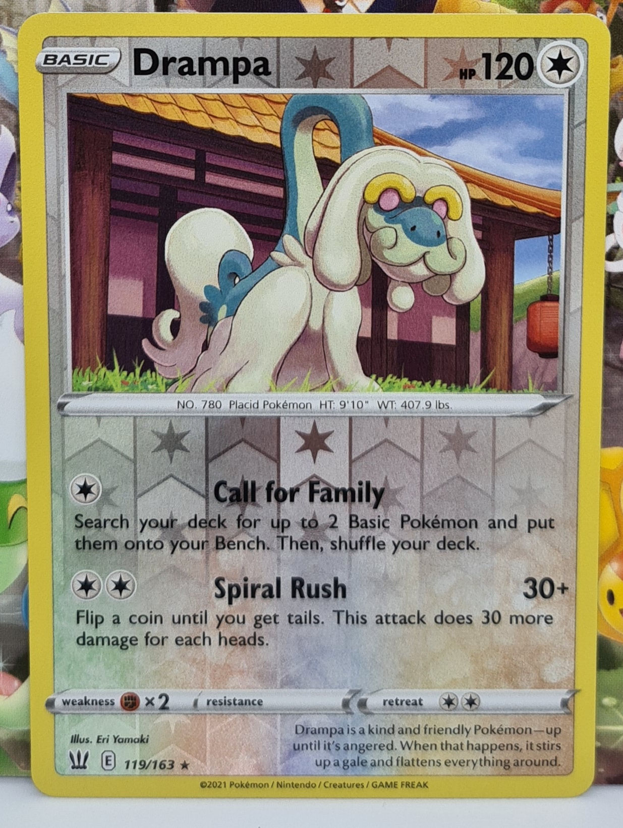 Drampa Rare Reverse Holo 119/163 - Battle Styles