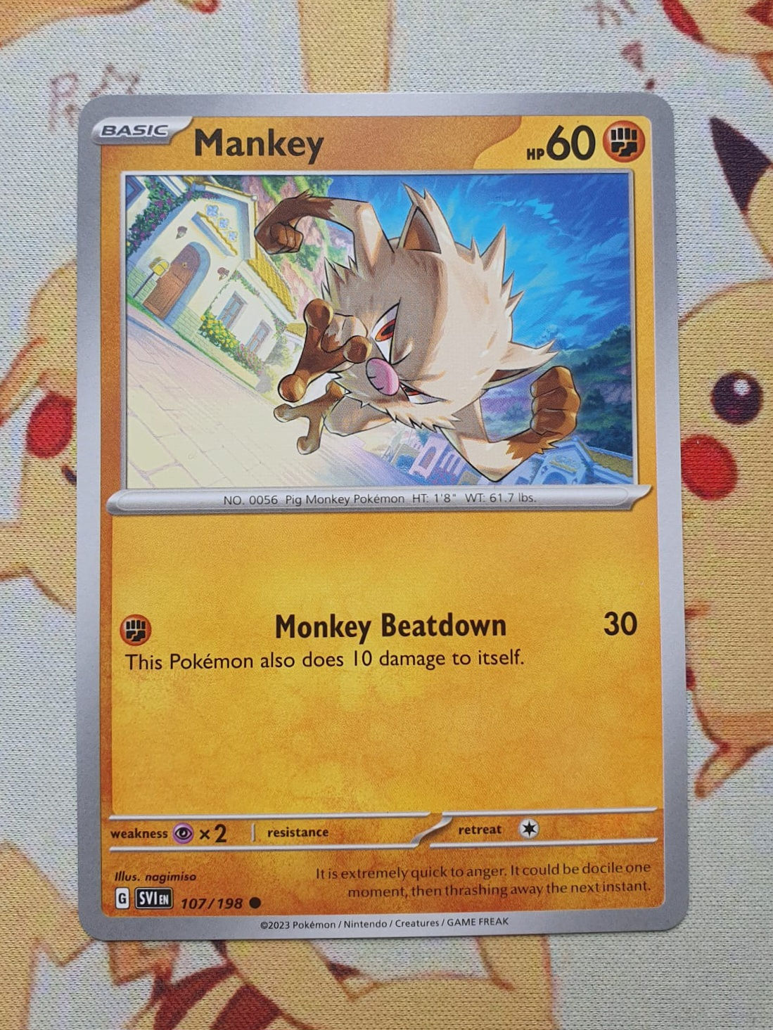 Mankey Common 107/198 Scarlet and Violet