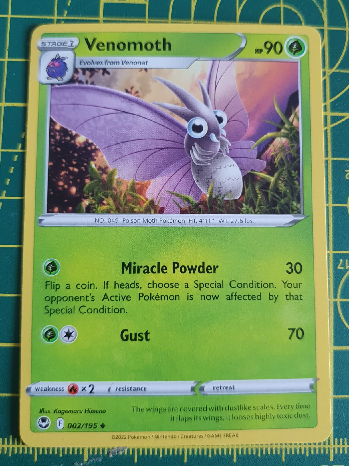Venomoth Uncommon Silver Tempest 002/195