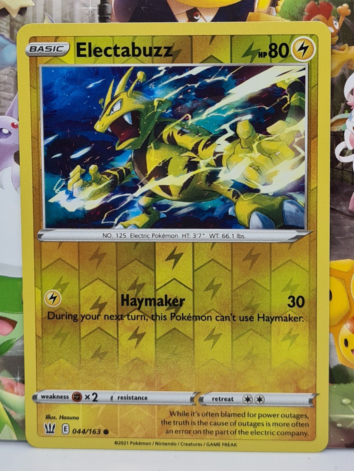 Electabuzz Common Reverse Holo 44/163 - Battle Styles