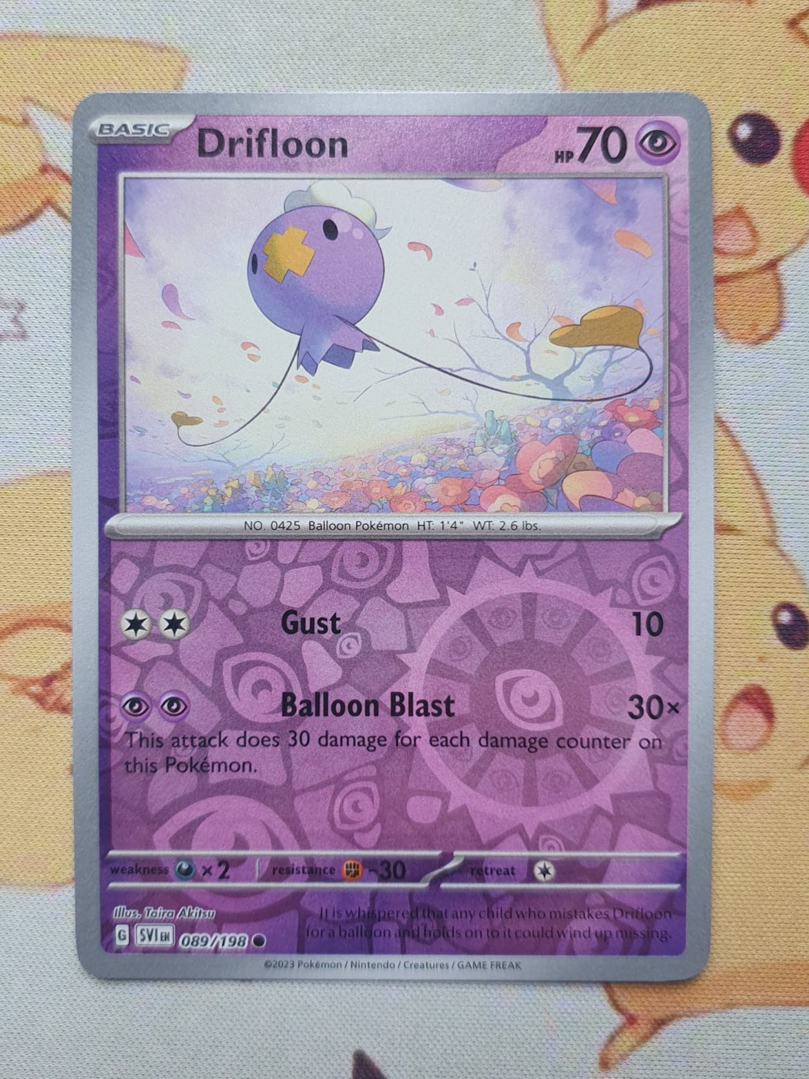Drifloon Common Reverse Holo 089/198 Scarlet and Violet
