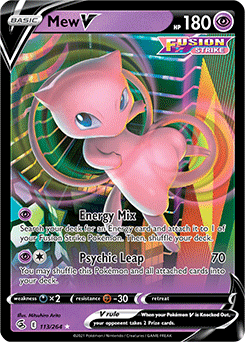 Mew V Rare Half Art Fusion Strike 113/264