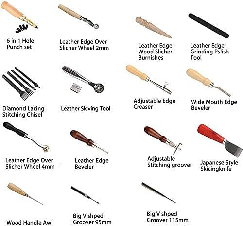 Thumbnail: 18 Pcs Leather Sewing Tools Kit