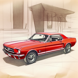 Ford Mustang illustration