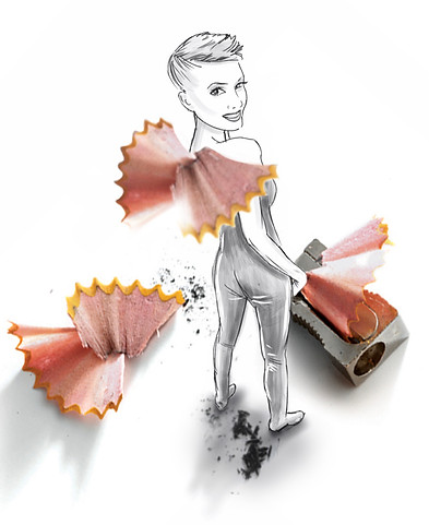 Pixie's sharpener shavings