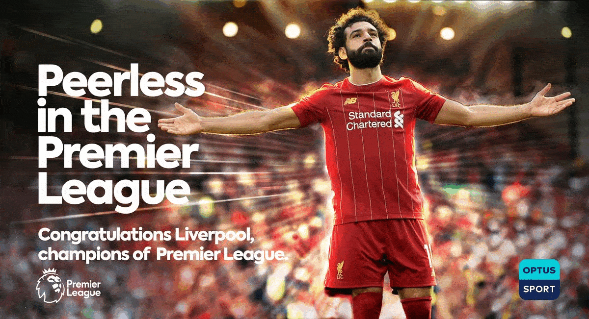 Optus Mo Salah EPL Banner ad