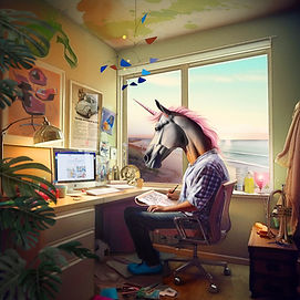 Creative Unicorn self promotion Digital Illustration