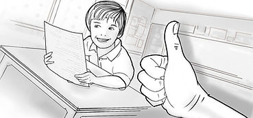 KIds in school storyboard frame