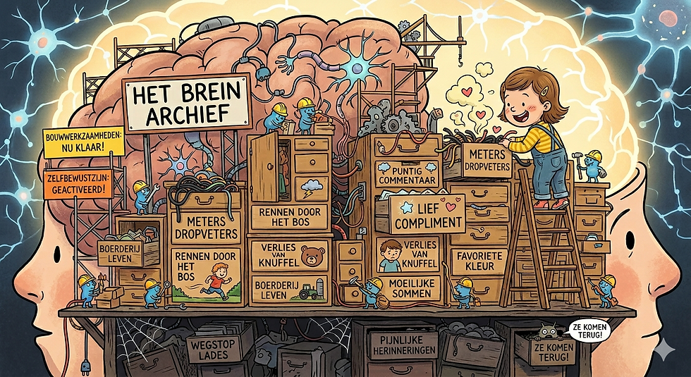 Zelfbewustzijn als een brein archief.