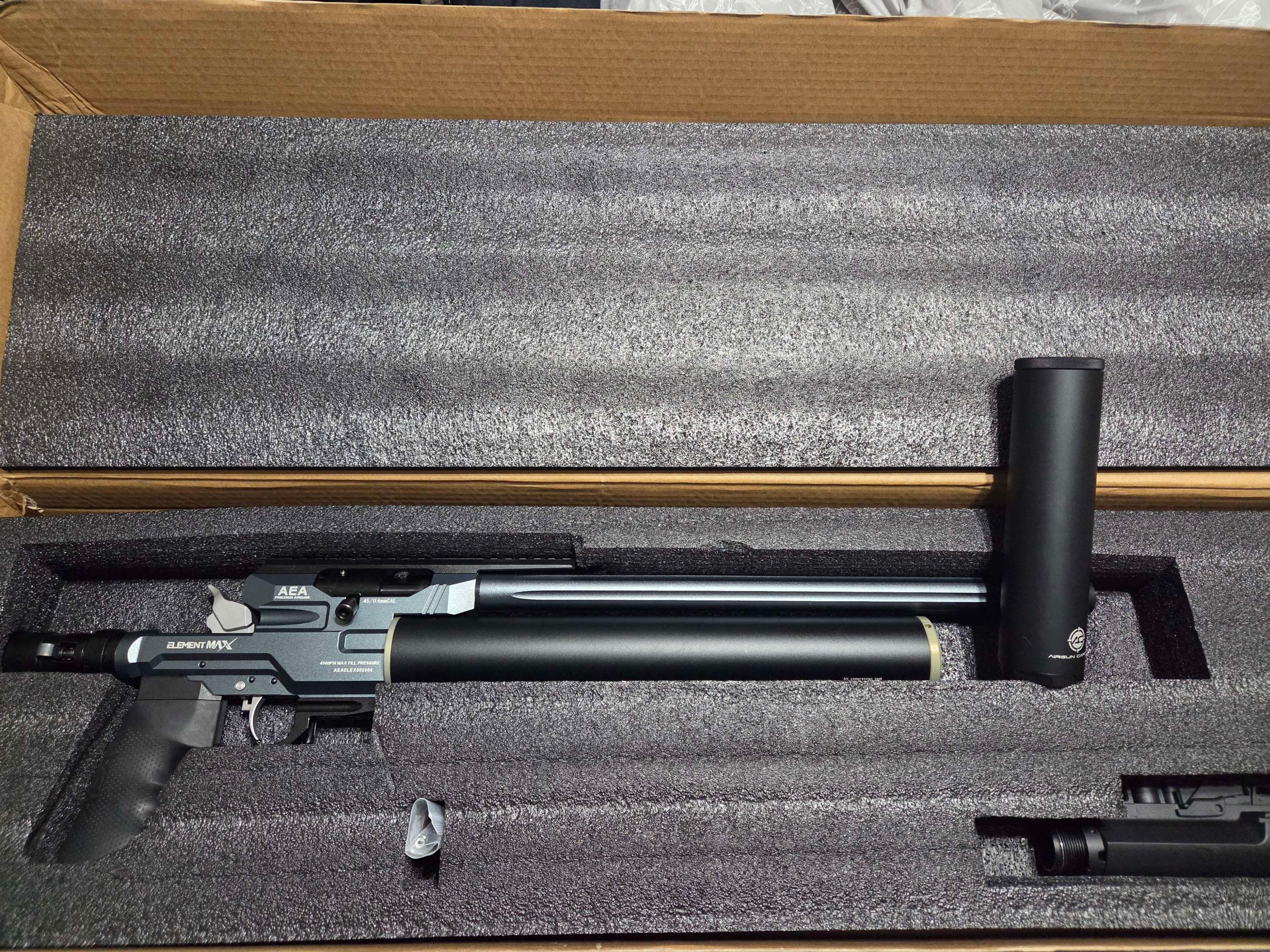 DEMO AEA ELEMENT MAX 45cal with M18 357/45 cal MODERATOR & AMMO BUNDLE