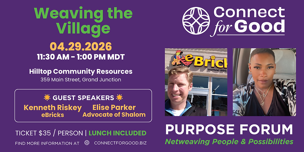 Connect for Good | Purpose Forum: Weaving the Village