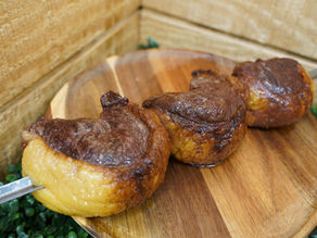 Picanha is a premium cut of beef taken from the top of the rump, easily recognized by its signature layer of fat on top.