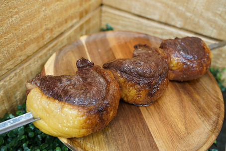 Picanha is a premium cut of beef taken from the top of the rump, easily recognized by its signature layer of fat on top.