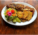 Vieja frita con ensalada 