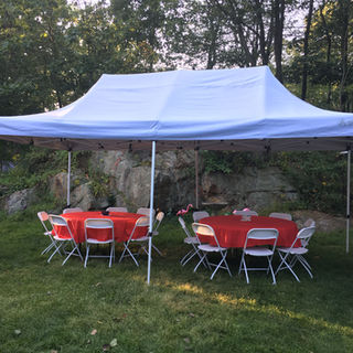 10 X 20 tent tables and chairs