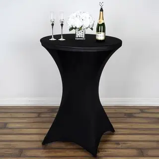 Bistro table with spandex cover