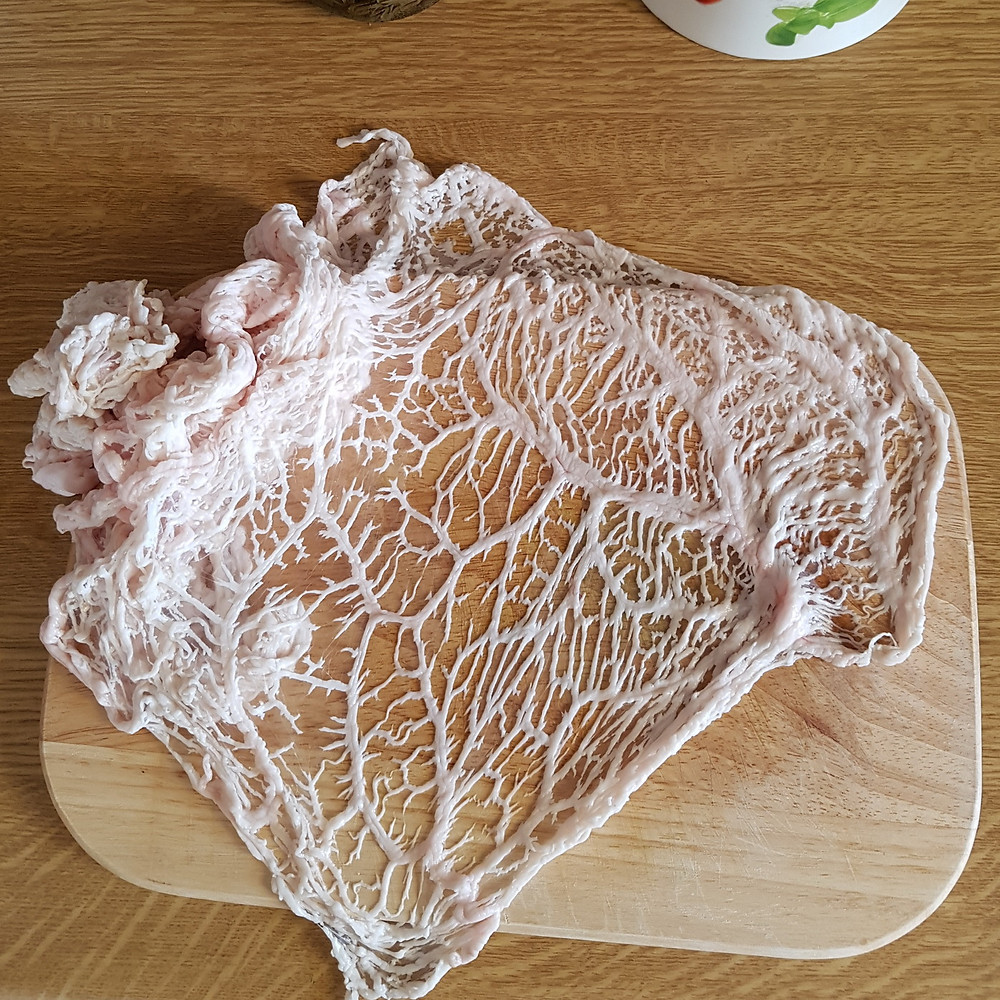 defrosted suet on chopping board
