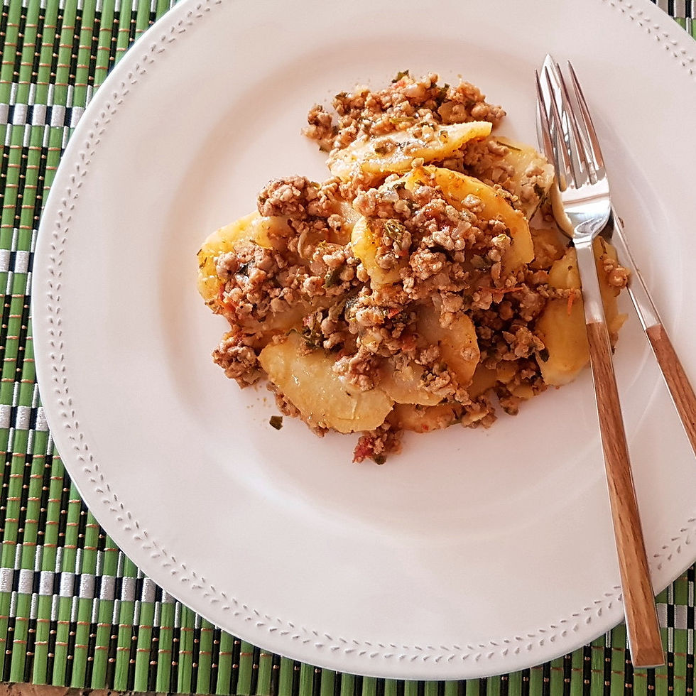 Moussakas on plate