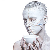 Art portrait of woman covered in clay.jpg