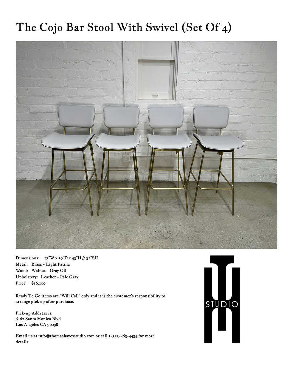 Thumbnail: The Cojo Bar Stool w/ Swivel (Set of 4)