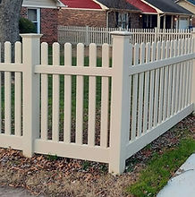 3’-8’ HEIGHT VINYL SPACING PICKET OR FLORIDA STYLE  (offered in White, Sandstone, Khaki)