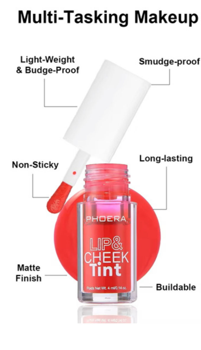 Lip & Cheek Tint Stain Matte Finish