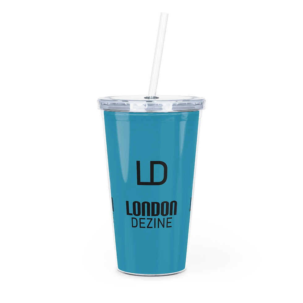 Thumbnail: London Dezine Plastic Tumbler with Straw