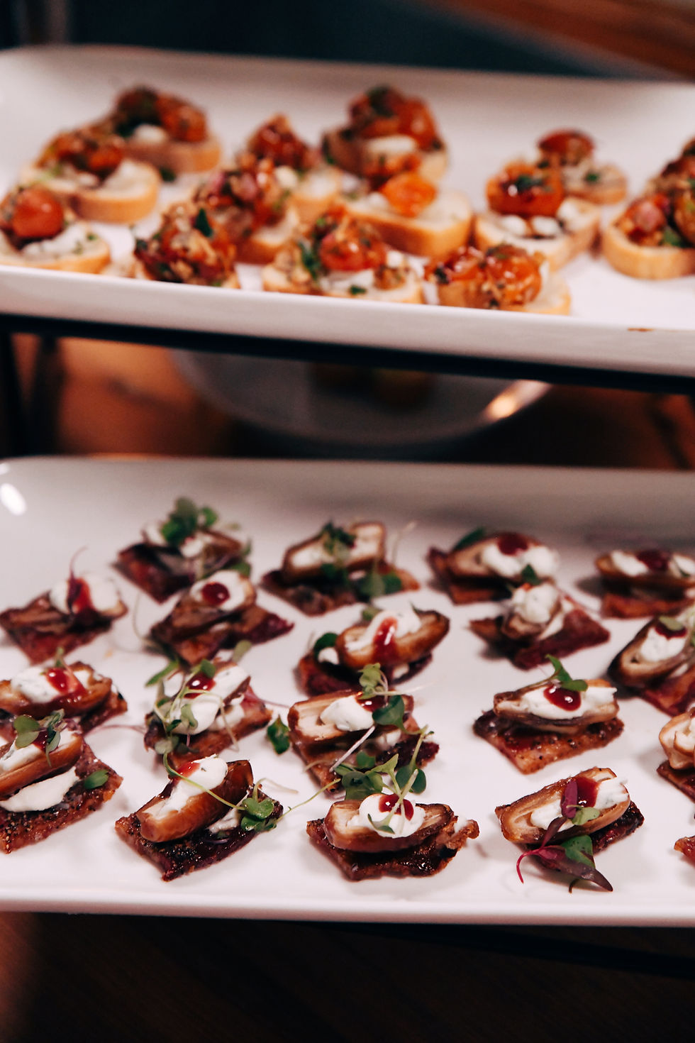 Bacon Dates & Bruschetta - Staples of a great fall appetizer catering