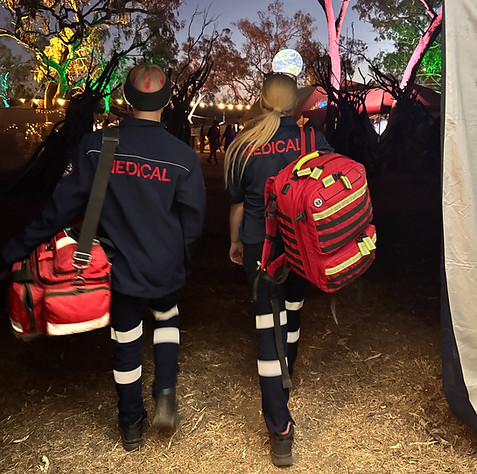 QEM Medical staff attending a festival