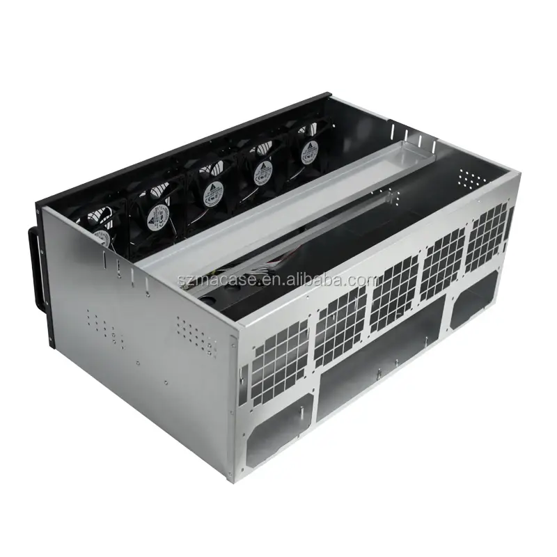 Thumbnail: Server 12GPU Case Power Supply Computer Server Casse 6U 13 Gpu  With 5 Fans Case