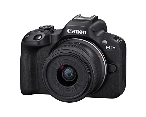 Canon EOS R50 Mirrorless Camera RF-S18-45mm F4.5-6.3 is STM Lens Kit, 24.2 Megapixel CMOS (APS-C) Sensor, 4K Video, Hybrid Camera, Photo and Video, Vlogging, Content Creator, RF Mount, Black product image