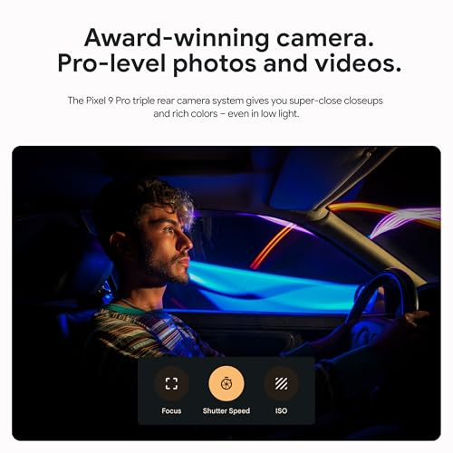 Google Pixel 9 Pro - Unlocked Android Smartphone with Gemini, Triple Rear Camera System, 24-Hour Battery, and 6.3