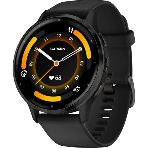 Garmin Venu 3 Health and Fitness GPS Smartwatch Slate Bezel/Black Band (45mm) - (Renewed) product image