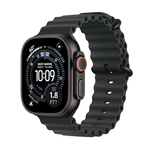 Apple Watch Ultra 3 [GPS + Cellular 49mm] Running & Multisport Smartwatch w/Rugged Titanium Case w/Black Ocean Band. Satellite Communications, Advanced Health & Fitness Tracking product image