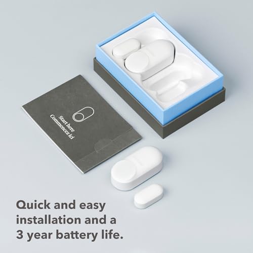 ecobee Smart Sensor for Doors & Windows 2 Pack - Wifi Contact Sensor for Home Security, Energy Savings - Compatible with Smart Thermostats - Temperature sensor, white product image