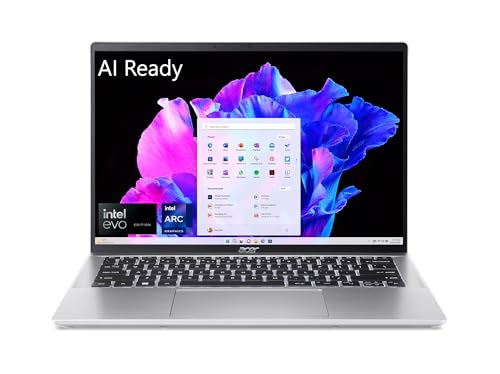 acer Swift Go 14 Intel Evo Thin & Light Laptop | 14" 1920 x 1200 Touch Display | Unlock AI Experiences | Intel Core Ultra 7 Processor 155H | Intel ARC | 16GB LPDDR5X | 512GB SSD | SFG14-72T-718K product image