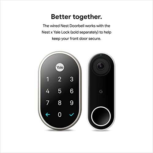 Google indoor Nest Video Doorbell Camera 720p Wired (Renewed) product image