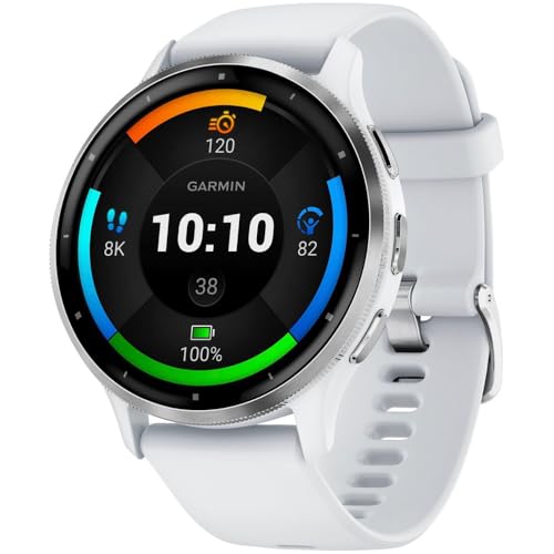 Garmin Venu 3 Health Fitness GPS Smartwatch Silver Bezel/Whitestone Band (45mm) - (Renewed) product image