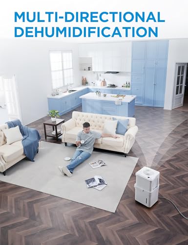 Midea Cube 20 Pint Dehumidifier for Basement, Up to 1,500 Sq. Ft. dehumidifier with drain hose, ENERGY STAR Certificated, Smart Control, Compatible with Alexa, White product image