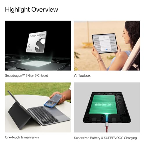 OnePlus Pad 2-12GB RAM + 256GB Storage 12.1" Display Android Tablet, Snapdragon 8 Gen 3 Processor, 8MP Front & 13MP Rear Cameras, 67W Fast Charging, AI Eraser 2.0, Wi-Fi product image